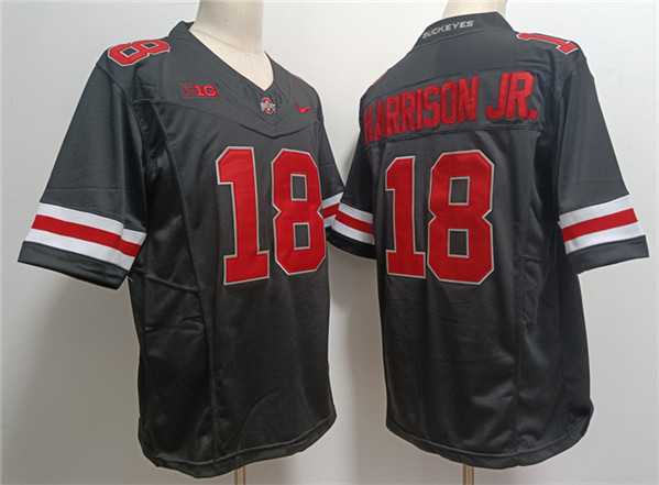 Mens Ohio State Buckeyes #18 Marvin Harrison JR. Black 2023 F.U.S.E. Limited Stitched Jersey->ohio state buckeyes->NCAA Jersey